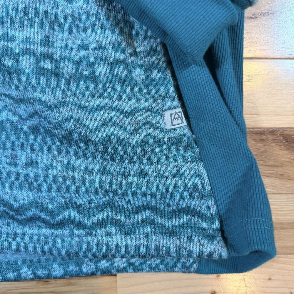 Avalanche Hoodie Zip Sweater Women's XL Teal Aztec Fleece Hiking Outdoor - Picture 2 of 7